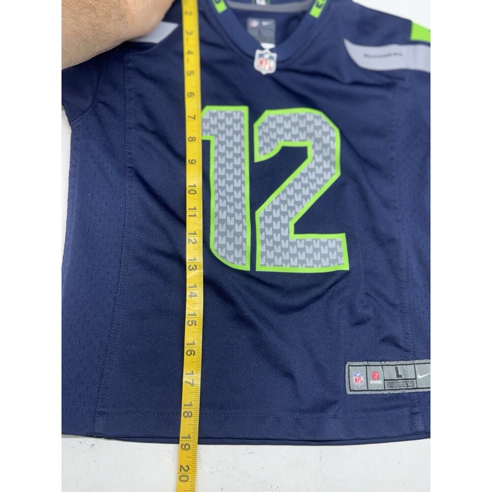 Nike Seattle Seahawks NFL #12 Fans NFL On Field Blue Football Jersey Youth L (7) - Picture 5 of 7